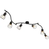 QAZQA Moderne takspotlight sort 145 cm 6-lys - Botu