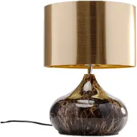 Kare Mamo Deluxe bordlampe, gull, vippbar