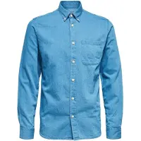 Selected Regrick Denim Skjorte Med Lange Ermer
