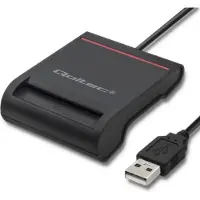 Qoltec 50642 - SMART-kortleser - USB 2.0 - svart