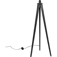 QAZQA Rustikk gulvlampe stativ sort - Tripod Classic