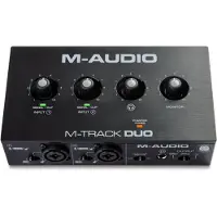 M-AUDIO M-Track Duo USB-lydgrensesnitt Crystal forforsterker 16 bit 48 kHz Svart