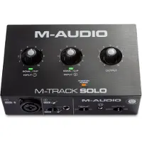 M-AUDIO M-Track Solo USB Audio Interface Crystal Preamp 16-bit 48 kHz Svart