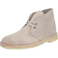 Clarks for man. 26155527 Desert beige leather ankle boots (40), Flat, Suede, Laces, Casual