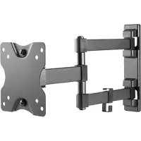 Deltaco ARM-1204 - Brakett - full bevegelse - for TV / monitor - svart - skjermstørrelse: 13-27 - veggmonterbar
