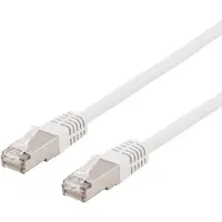 Deltaco S/FTP Cat6 patchkabel, delta-sertifisert, LSZH, 3m, hvit