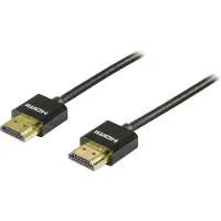 Deltaco - HDMI-kabel med Ethernet - HDMI hann til HDMI hann - 1 m - svart