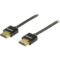 Deltaco HDMI-1092 - HDMI-kabel med Ethernet - HDMI hann til HDMI hann - 2 m - svart