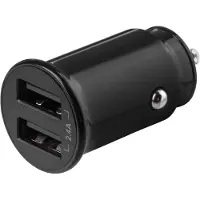 Deltaco 12/24 V USB car charger with compact size