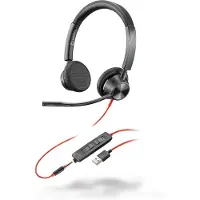 Poly 3325, Koblet med ledninger (ikke trådløs), Samtaler/musikk, 20 - 20000 Hz, 130 g, Hodesett, Sort