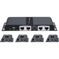Deltaco HDMI-276 1X4 HDMI Extender Splitter over CAT6/6a/7 40m with IR pass-back