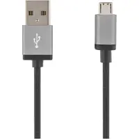 Deltaco MICRO-110F - USB-kabel - USB (hann) til Micro-USB type B (hann) - USB 2.0 - 1 m - svart