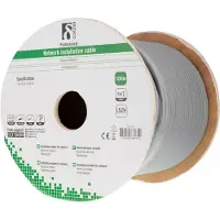 Deltaco S/FTP innstallasjonskabel Cat7, 100m, grå