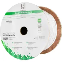 Deltaco S/FTP installationskabel Cat7, 100m, vit