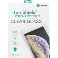 ESTUFF Titan Shield Clear Glass - Skjermbeskyttelse for nettbrett - glass - 11 - gjennomsiktig - for Apple 11-inch iPad Pro (1. generasjon)