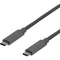 Deltaco USB3.1 TYPE C TIL C GEN2 3A 1m SPACE GREY PP BAG