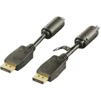 Deltaco DP-1050-K - DisplayPort-kabel - DisplayPort (hann) til DisplayPort (hann) - 5 m - låst, formstøpt - svart