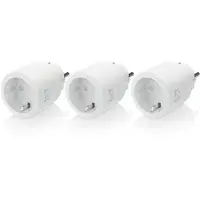 Deltaco Strømplugg, WiFi 2.4GHz, 1xCEE 7/3, 10A, 3-pakning, hvit