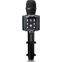 Lenco BMC-090BK Bluetooth Karaoke Microphone with Lights Black