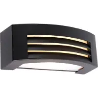 QAZQA Moderne utendørs vegglampe sort IP44 - Hurricane 1