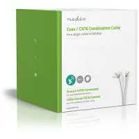 Nedis Kombinasjonskabel Iec Koaksial + Cat6 Rg58 75 Ohm Trippelskjermet Eca 50 M