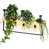 QAZQA Industriell taklampe sort med tre 3-lys - Shelf