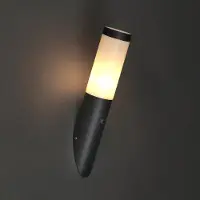 QAZQA Moderne vegglampe for utendørs mørk grå IP44 med skumringssensor - Rox