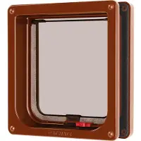 Petmate Låsbar kattelem m. tunnel- Brun