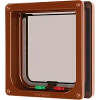 Cat Mate Petmate 4-vejs Låsbar kattelem m. tunnel - Brun