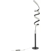QAZQA Design gulvlampe sort inkl. LED og dimmer - Twisted