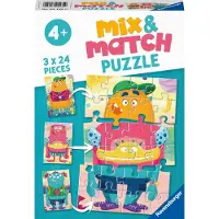 Ravensburger Puslespill - 3x24 Brikker - Mix &amp; Match - - OneSize - Puslespill