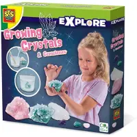 SES Creative Explore Growing crystals and gemstones, 8 år, Flerfarget