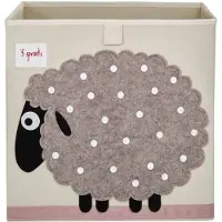 3 Sprouts Oppbevaringsboks - 33x33x33 - Sau - - OneSize - Kasse