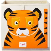 3 Sprouts Oppbevaringsboks - 33x33x33 - Tiger - - OneSize - Kasse