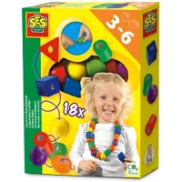 Ses Children''s I learn to Thread Beads, Perlesett for barn, 3 år, Flerfarget, 1 stykker