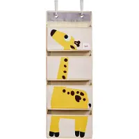 3 Sprouts Yellow Giraffe Sengekant Oppbevaring