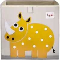 3 Sprouts Oppbevaringsboks - 33x33x33 - Neshorn - - OneSize - Kasse