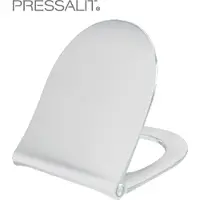 Pressalit Sway D 934 hvid toiletsæde med Soft Close Kip-beslag med Lift-Off i rustfrit stål