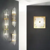 AUSTROLUX BY KOLARZ vegglampe Ontario, 60 cm, 24 K gullbelagt, glass