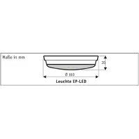 CasaFan LED-lampe for Eco Plano II, børstet krom