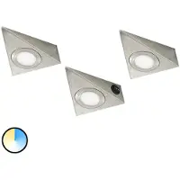 Evotec Trekantet LED-underskapslampe CS, sett med 3 stk