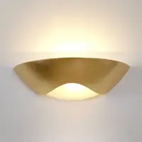 Holländer Eksklusiv Matteo Curve vegglampe, gull