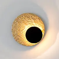 Holländer LED-vegglampe Infinity i gull, Ø 20 cm