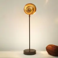 Holländer Vakker bordlampe Schnecke Gold av jern
