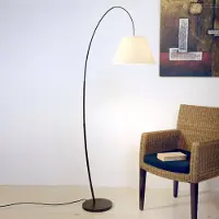 Holländer Delikat buet Bambus gulvlampe