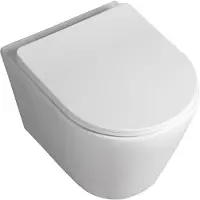 BLUE LABEL Rimfree hængeskål inklusiv toiletsæde med Soft Close & Quick Release funktion - boltafstand 180 mm - dybde 490 mm