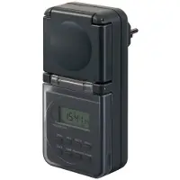 Brennenstuhl digital ukeklokke IP44, LCD-display, antrasitt