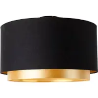 QAZQA Moderne taklampe sort med gull 47 cm Duo Shade - Combi