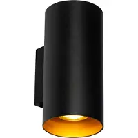QAZQA Design vegglampe sort med gull - Sab