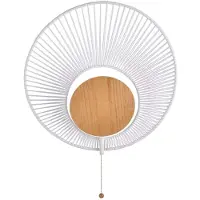 Forestier Oyster design-vegglampe, hvit
